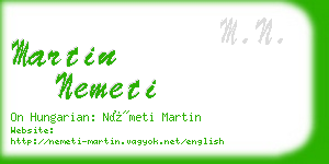 martin nemeti business card